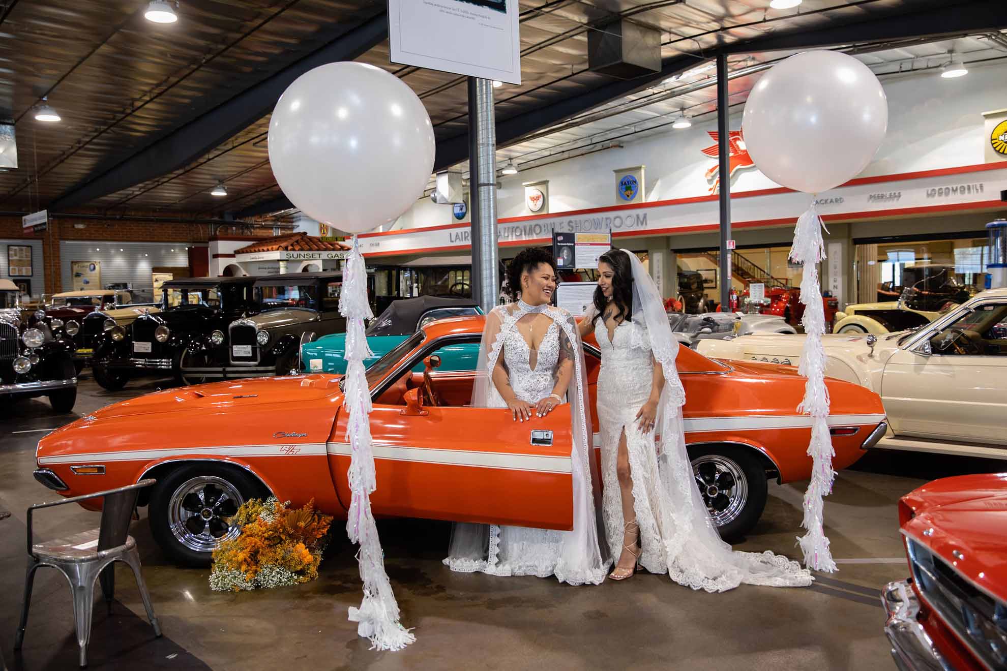 Wedding in a Classic Car Museum